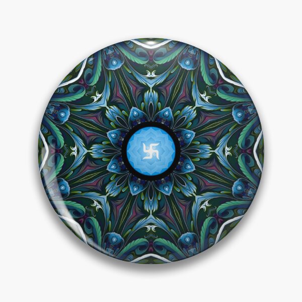 Aperçu de l'œuvre Croix gammée bleue créée et vendue par FluidArtByLK.