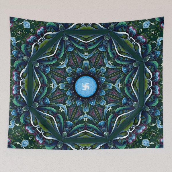 Item preview, Blue swastika designed and sold by FluidArtByLK.