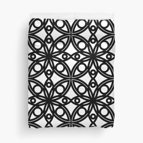 Item preview, Mid-Century Modern Chic White And Black Ornate Pattern  designed and sold by DEC02.