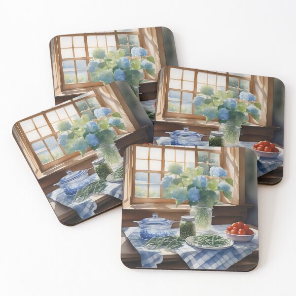 Item preview, Watercolor Farm Kitchen Table With Green Beans B designed and sold by Oldetimemercan.