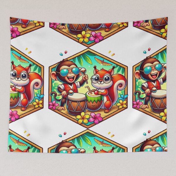 Item preview, Jungle Jive: Chimpanzee and Squirrel designed and sold by WildVista.