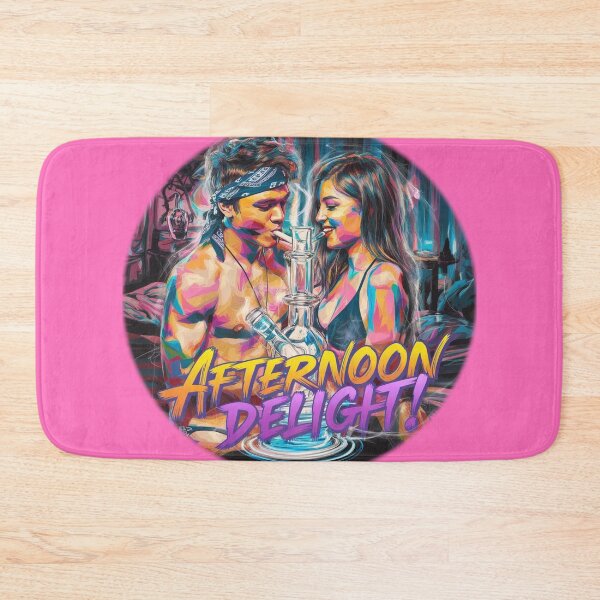 Item preview, Afternoon Delight Couple in Bedroom with Bong - Pink designed and sold by JLEmporium.