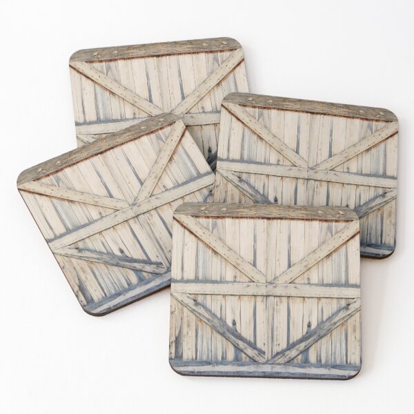 Item preview, Rustic Western Country Barnwood Farmhouse White Barn Door  designed and sold by LEILA ART SPACE.