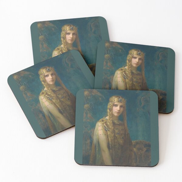 Item preview, Isolde Celtic Princess (1911) | Gaston Bussière Oil Painting designed and sold by NiobesSkein.