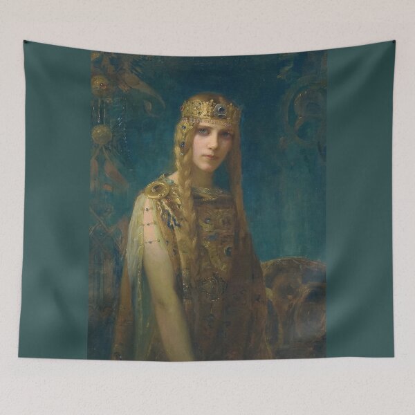 Item preview, Isolde Celtic Princess (1911) | Gaston Bussière Oil Painting designed and sold by NiobesSkein.