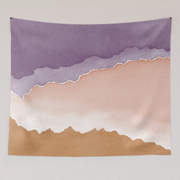 Item preview, Desert Sunset Abstract Watercolor Painting - Rust, Coral, Plum designed and sold by Irene Estelle.