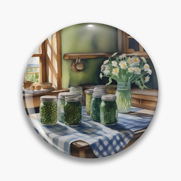 Item preview, Watercolor Farm Kitchen Table With Green Beans A designed and sold by Oldetimemercan.