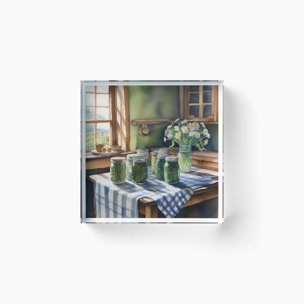 Item preview, Watercolor Farm Kitchen Table With Green Beans A designed and sold by Oldetimemercan.