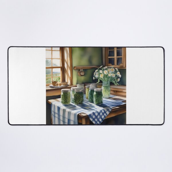 Item preview, Watercolor Farm Kitchen Table With Green Beans A designed and sold by Oldetimemercan.