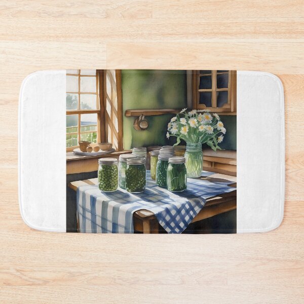 Item preview, Watercolor Farm Kitchen Table With Green Beans A designed and sold by Oldetimemercan.