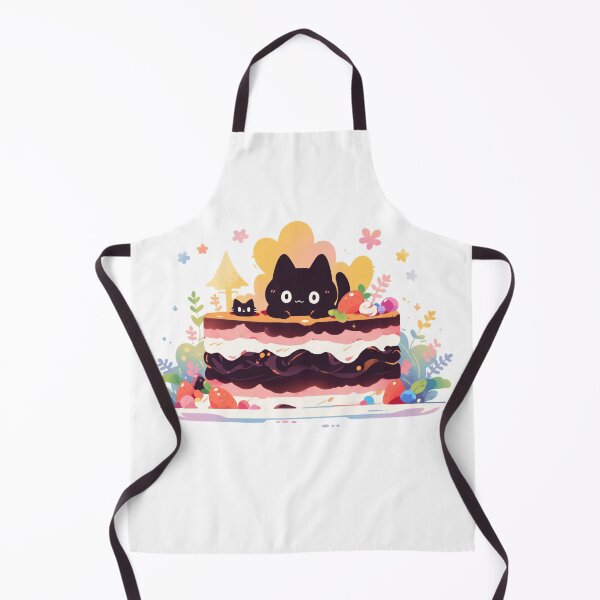 Item preview, Black cat eating a chocolate cake designed and sold by WoollenLlama.
