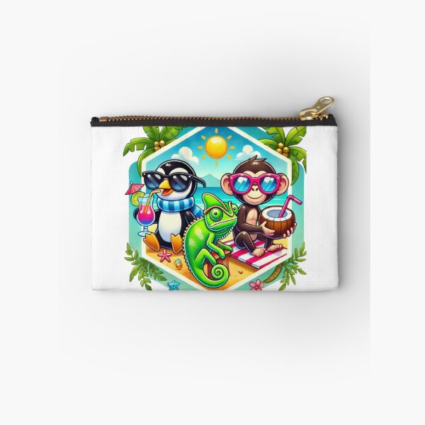 Item preview, Tropical Trio: Penguin, Chameleon, Chimp designed and sold by WildVista.