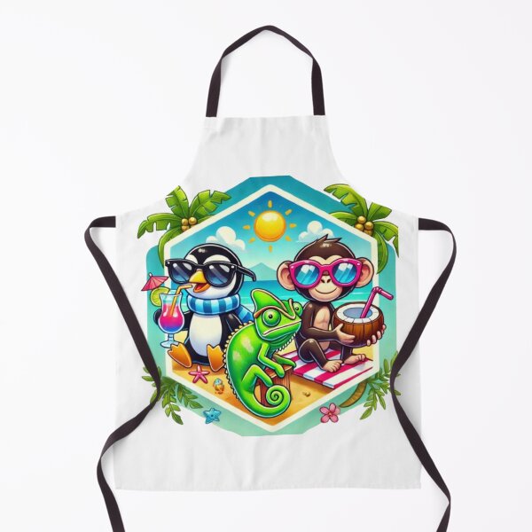 Item preview, Tropical Trio: Penguin, Chameleon, Chimp designed and sold by WildVista.