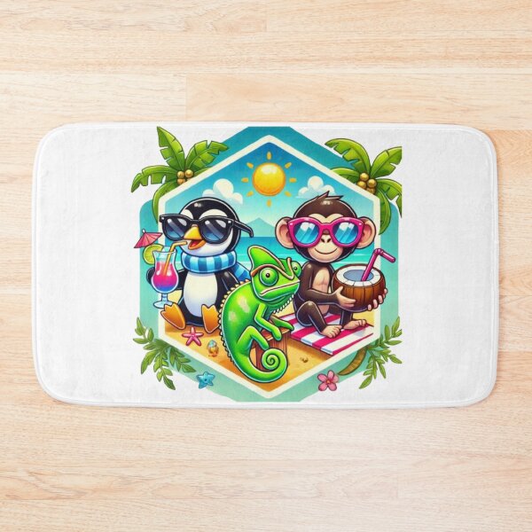 Item preview, Tropical Trio: Penguin, Chameleon, Chimp designed and sold by WildVista.