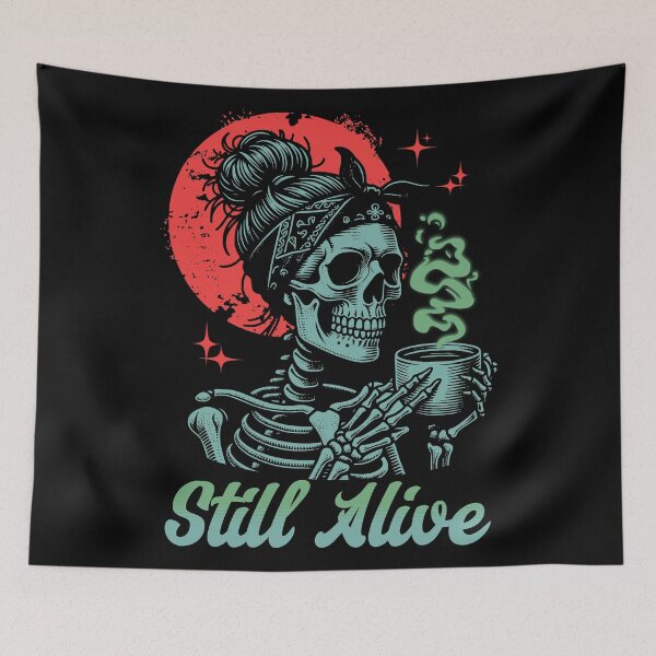 Item preview, Still Alive - Skeleton Coffee  designed and sold by HellbenderCo.