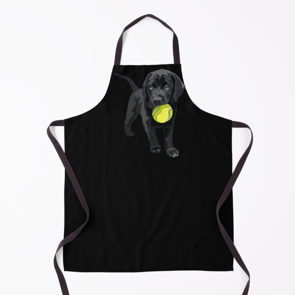 Item preview, Black Puppyn With A Tennis Ball designed and sold by Just-Arts-4U.