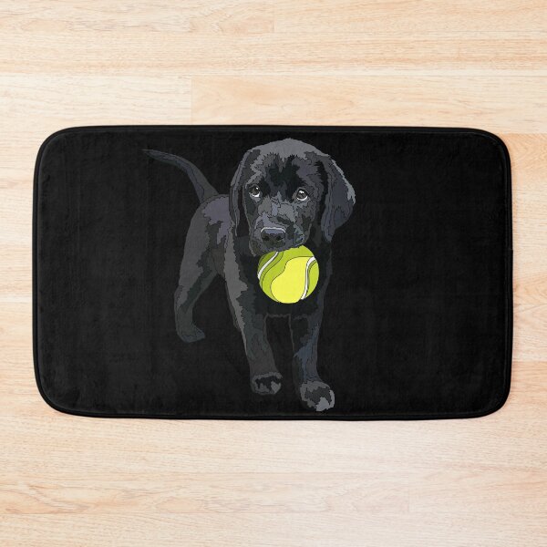 Item preview, Black Puppyn With A Tennis Ball designed and sold by Just-Arts-4U.