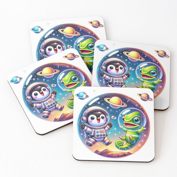 Item preview, Penguin & Chameleon: “Galactic Greetings” designed and sold by WildVista.