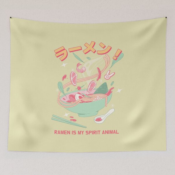 Item preview, Ramen is my spirit animal - Pink Japanese designed and sold by Circle-Cats.