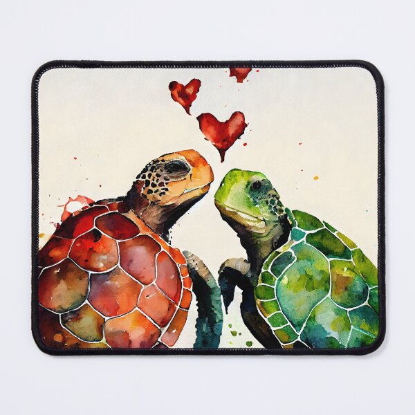Item preview, Ocean Watercolor Sea Turtles in Love designed and sold by Frollein S Berlin.
