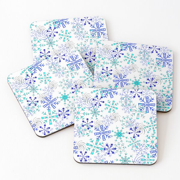 Item preview, Winter Snow For Christmas Blue and White designed and sold by Sharon Schwalbe.