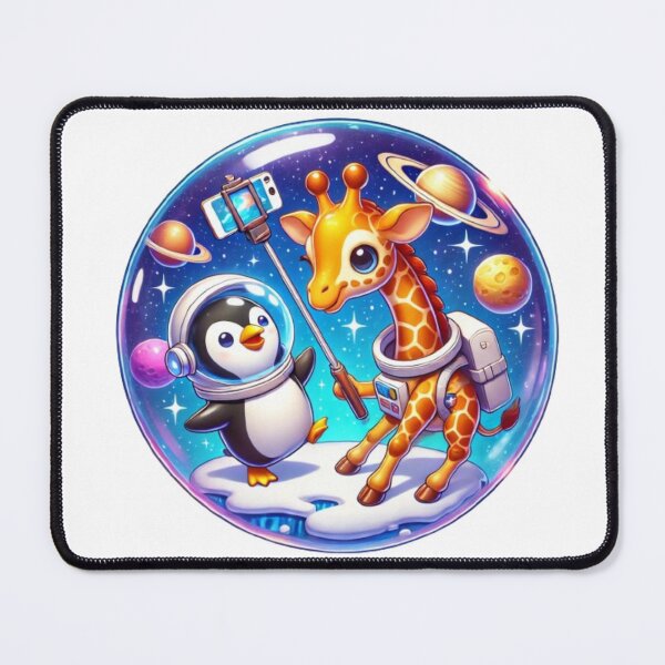 Item preview, Giraffe & Penguin: “Space Selfie” designed and sold by WildVista.