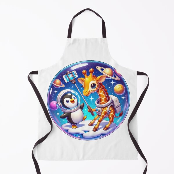 Item preview, Giraffe & Penguin: “Space Selfie” designed and sold by WildVista.