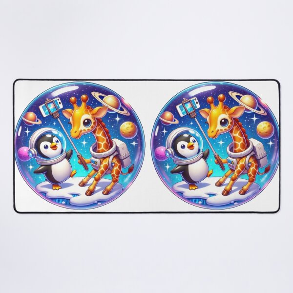 Item preview, Giraffe & Penguin: “Space Selfie” designed and sold by WildVista.