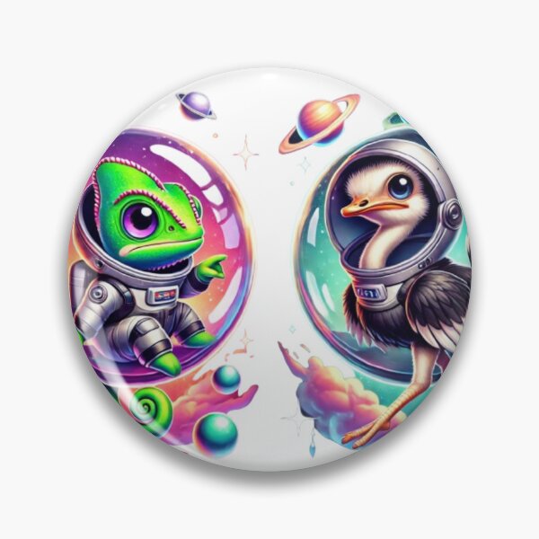 Item preview, Chameleon & Ostrich: “Stellar Style” designed and sold by WildVista.