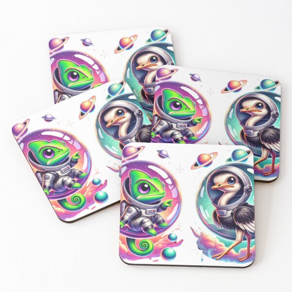 Item preview, Chameleon & Ostrich: “Stellar Style” designed and sold by WildVista.