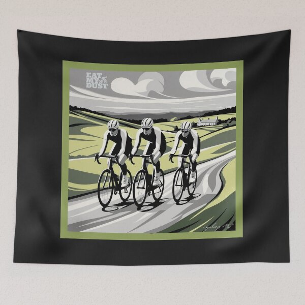 Item preview, Cycling Art - Out Pedalling The Rain - Eat My Dust designed and sold by EatMyDust-Bike.