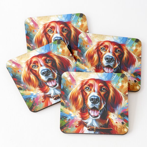 Item preview, Irish Red and White Setter Dog Acrylic Print Pet Portrait Dog Lovers designed and sold by Puppy Puzzles Plus.