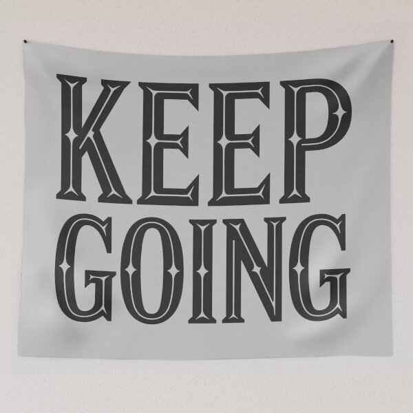 Item preview, Tipografía Keep Going: cita motivacional designed and sold by motivationaltee.