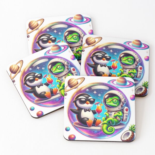 Item preview, Penguin, Chameleon  “Tropical Space” designed and sold by WildVista.