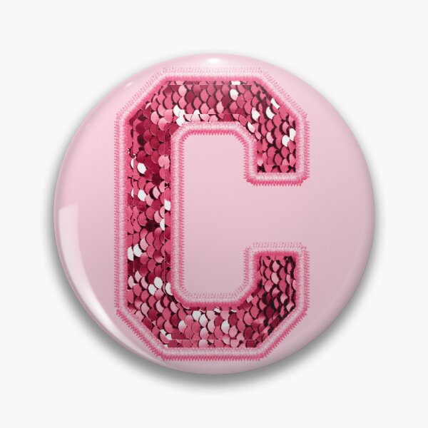 Item preview, C Preppy Glitter Varsity Letter Patch designed and sold by Creative Brat Design Studio.