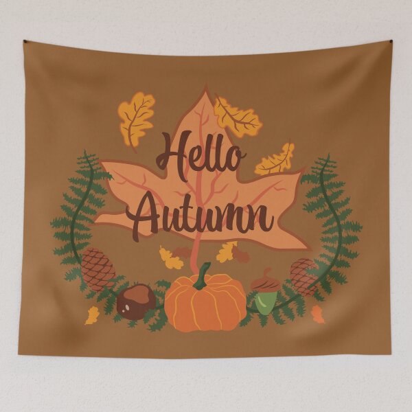 Item preview, Hello Autumn - Umber designed and sold by Daniel Bevis Design.