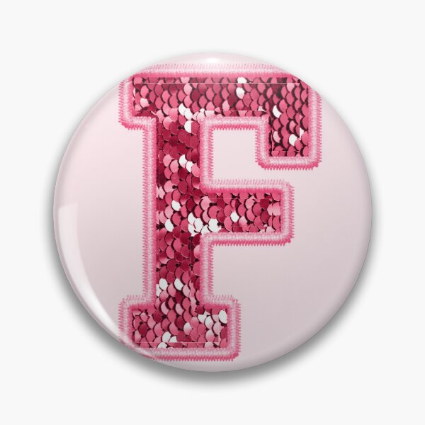 Item preview, F Preppy Glitter Varsity Letter Patch designed and sold by Creative Brat Design Studio.