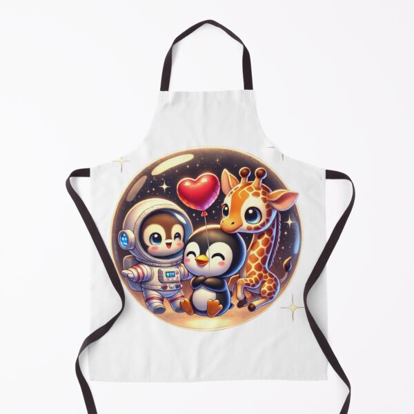 Item preview, Penguin, Chimpanzee & Giraffe: “Space Friends Forever” designed and sold by WildVista.