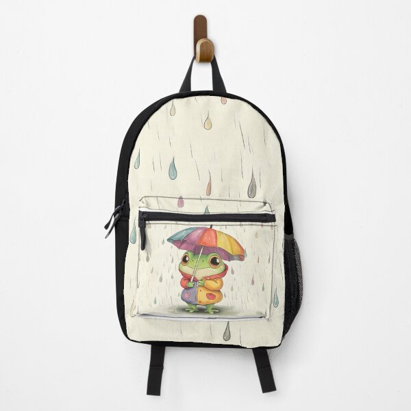 Item preview, Cute Kawaii Frog with Umbrella designed and sold by ArtPompon.