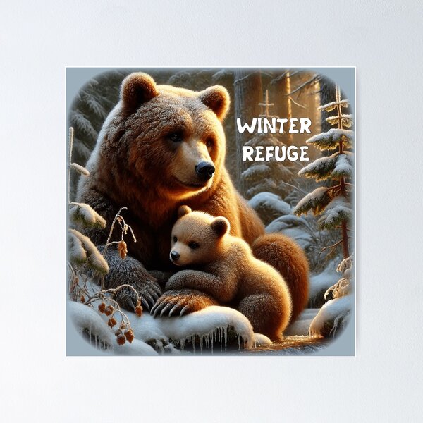 Item preview, Winter Refuge - Bears' Hug designed and sold by CALM-in-CHAOS.