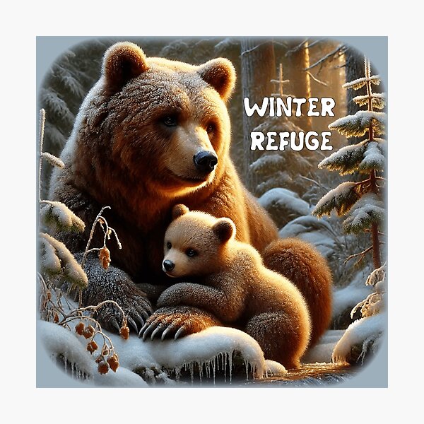 Item preview, Winter Refuge - Bears' Hug designed and sold by CALM-in-CHAOS.