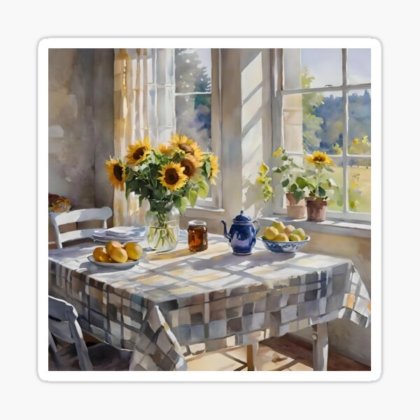 Item preview, Watercolor Farm Kitchen Table A designed and sold by Oldetimemercan.