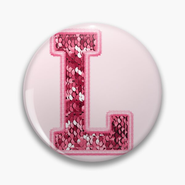 Item preview, L Preppy Glitter Varsity Letter Patch designed and sold by Creative Brat Design Studio.