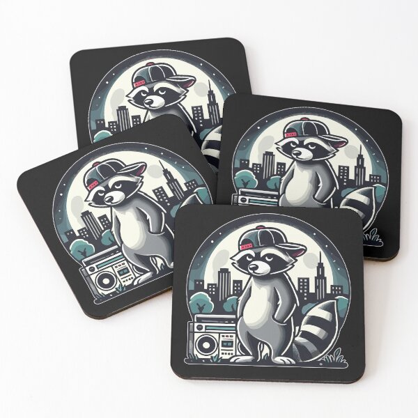 Item preview, Retro 1980's Racoon Boombox Moon  designed and sold by Nathaniel Baker.