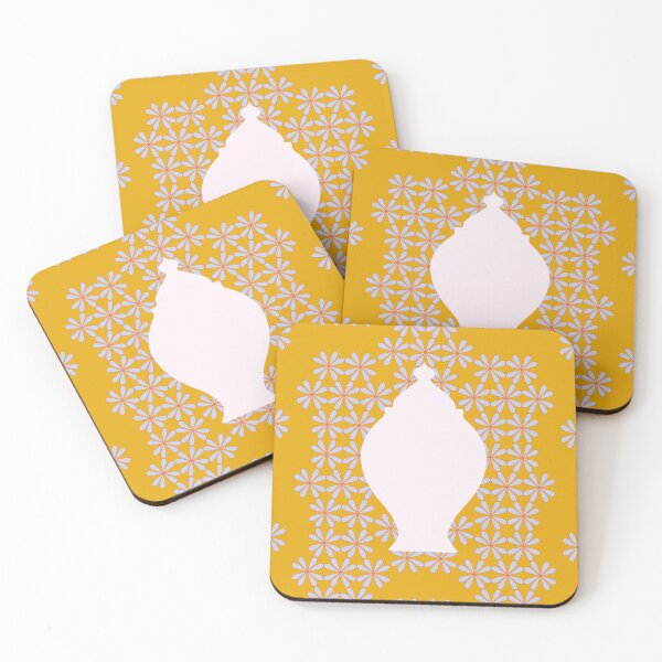 Item preview, Lid-vessels_on yellow_in flower_frame designed and sold by nun-design.