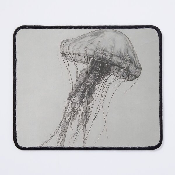Item preview, Black and white jellyfish drawing designed and sold by Pencil-Art.
