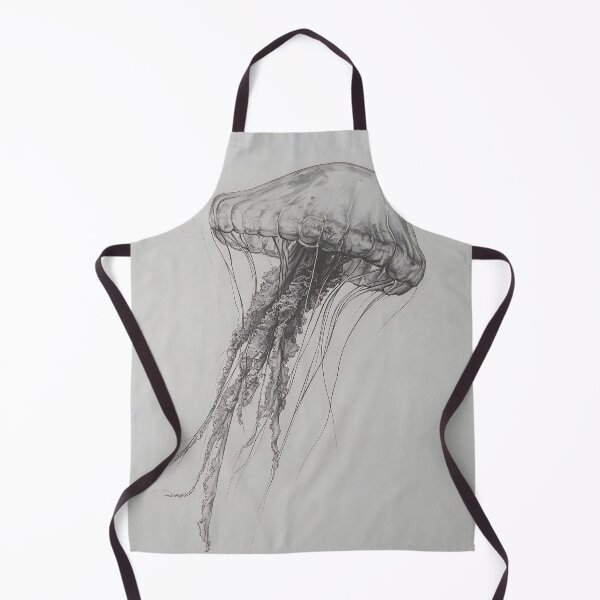 Item preview, Black and white jellyfish drawing designed and sold by Pencil-Art.
