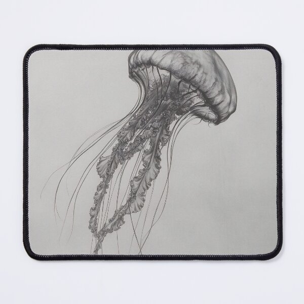 Item preview, Black and white jellyfish drawing designed and sold by Pencil-Art.