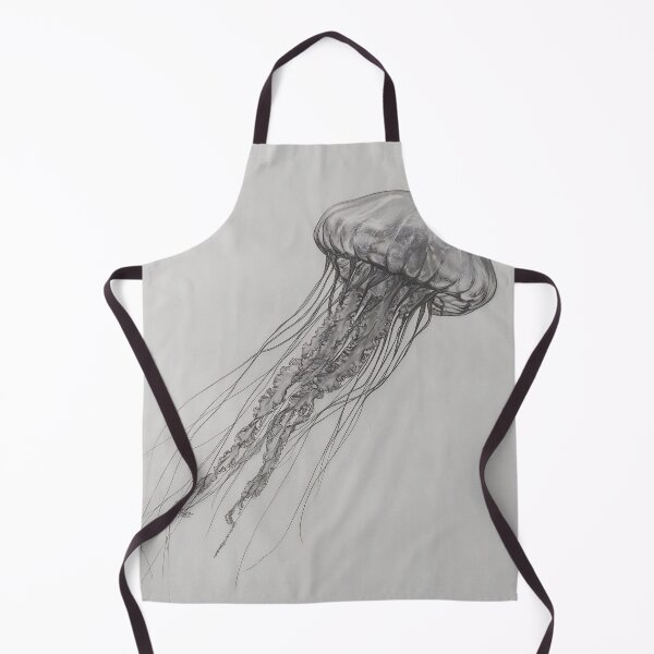 Item preview, Black and white jellyfish drawing designed and sold by Pencil-Art.