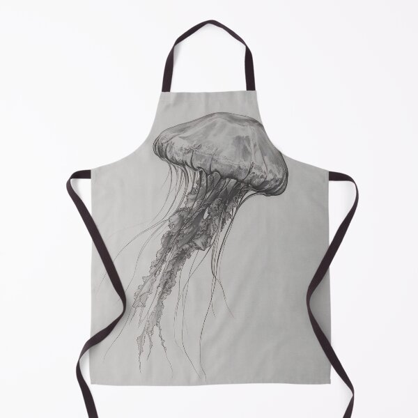 Item preview, Black and white jellyfish drawing designed and sold by Pencil-Art.
